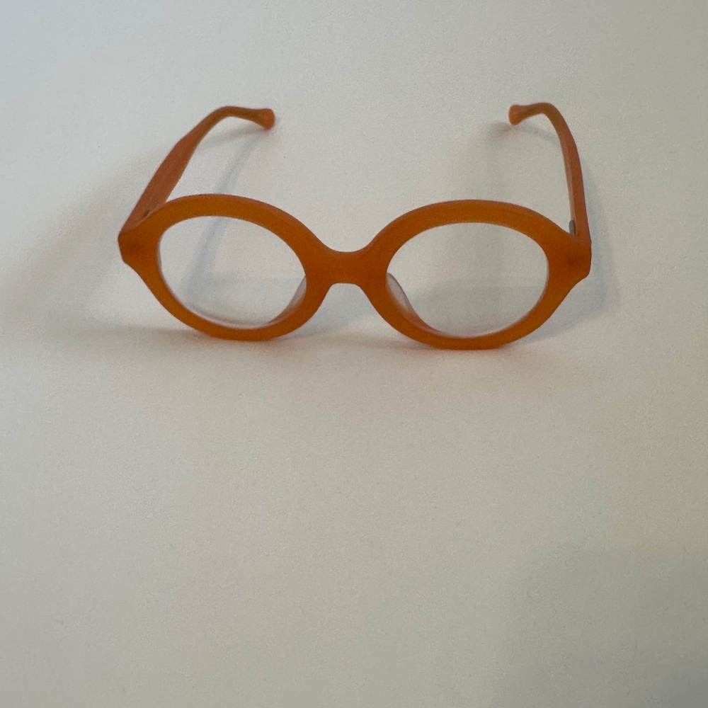 Stylish Orange Round Glasses